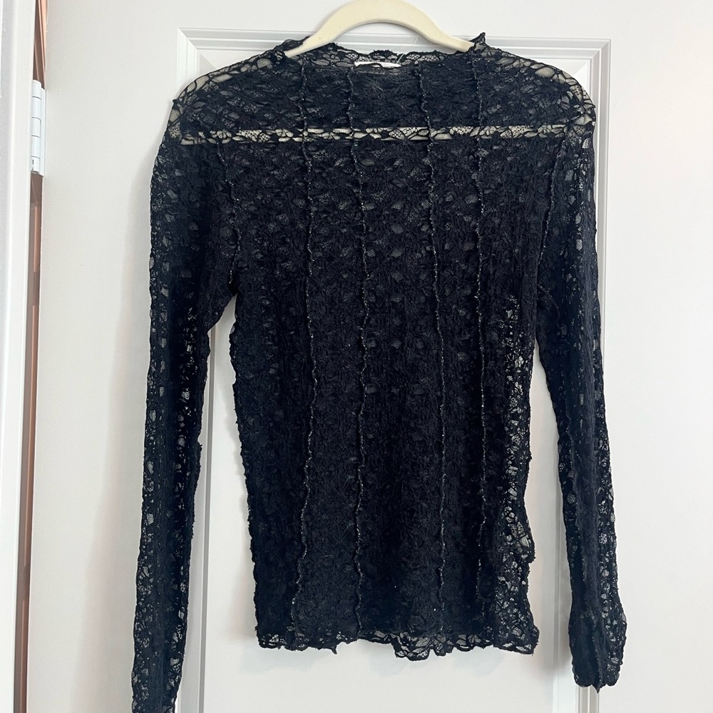 Black lace undershirt